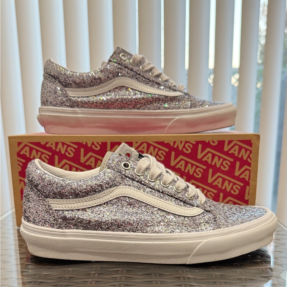 Vans Silver Glitter Sneakers